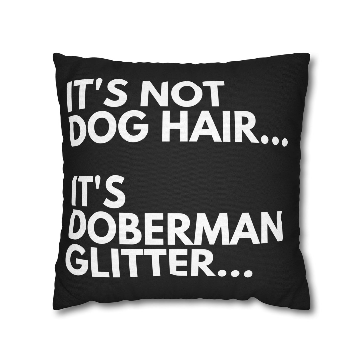 Glitter 3 Black Square Pillowcase