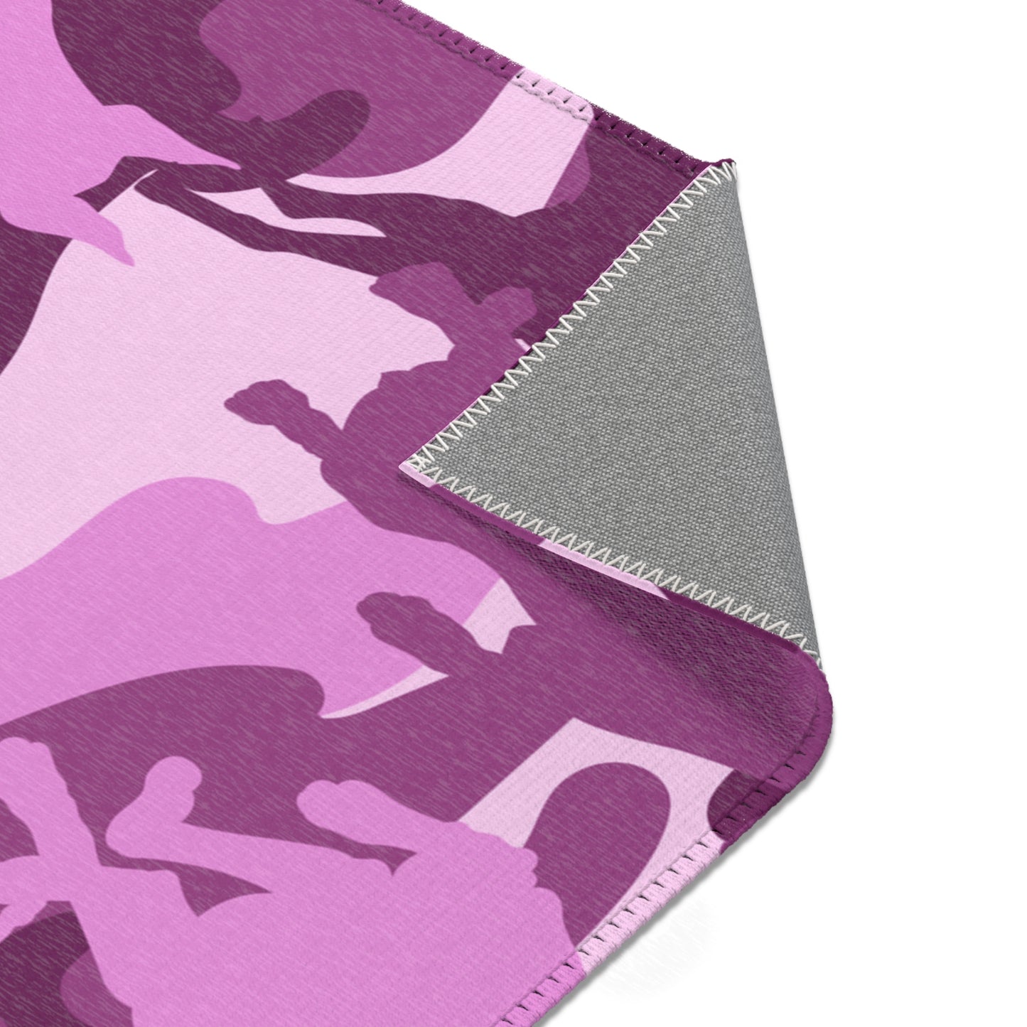 Doberman Pink Camo Pattern Area Rugs