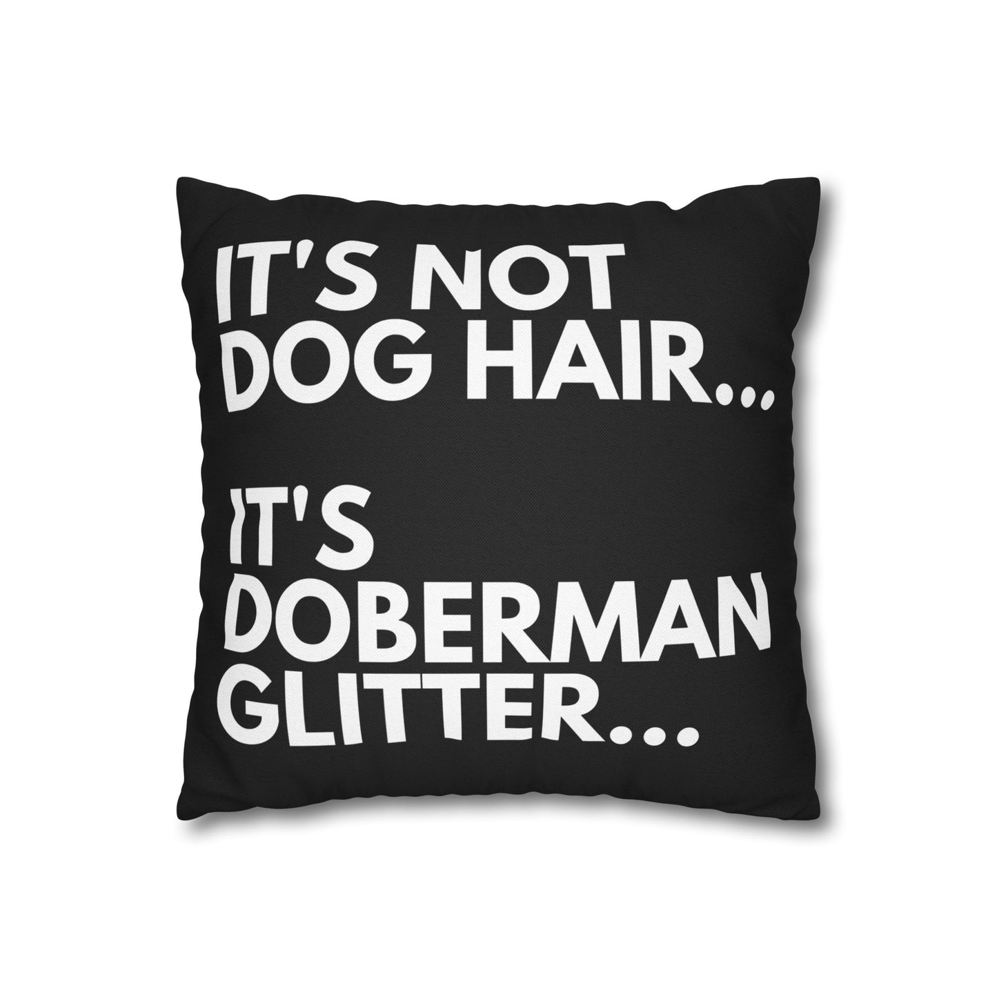 Glitter 3 Black Square Pillowcase