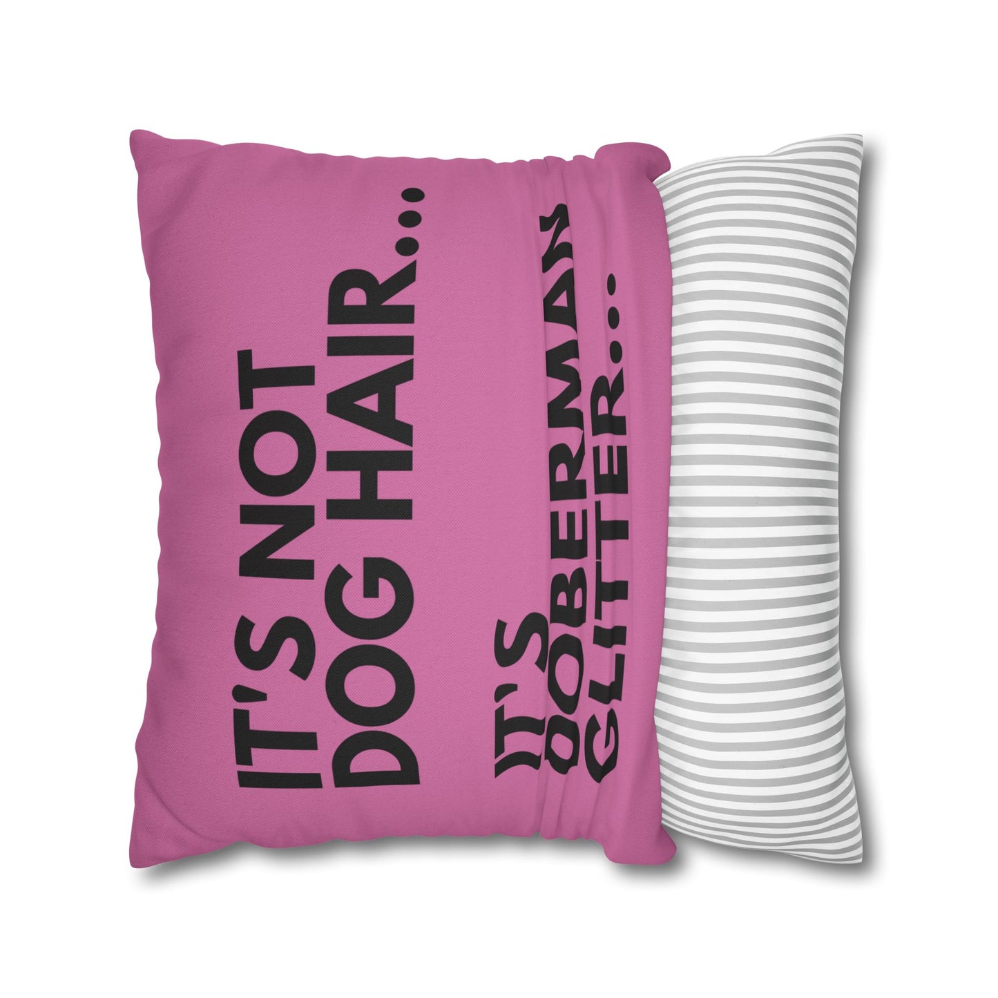 Glitter 2 Light Pink Square Pillowcase