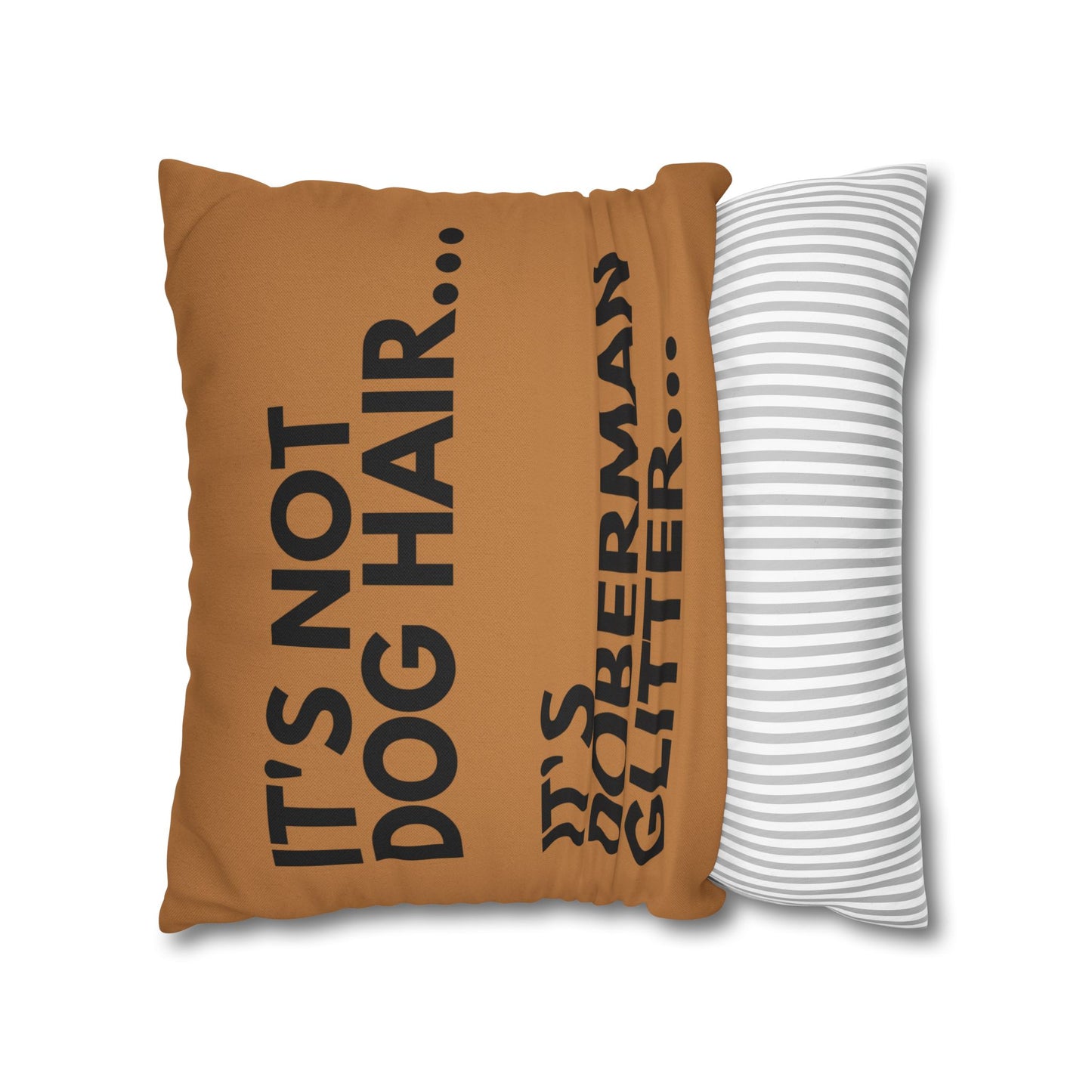 Glitter 2 Light Brown Square Pillowcase