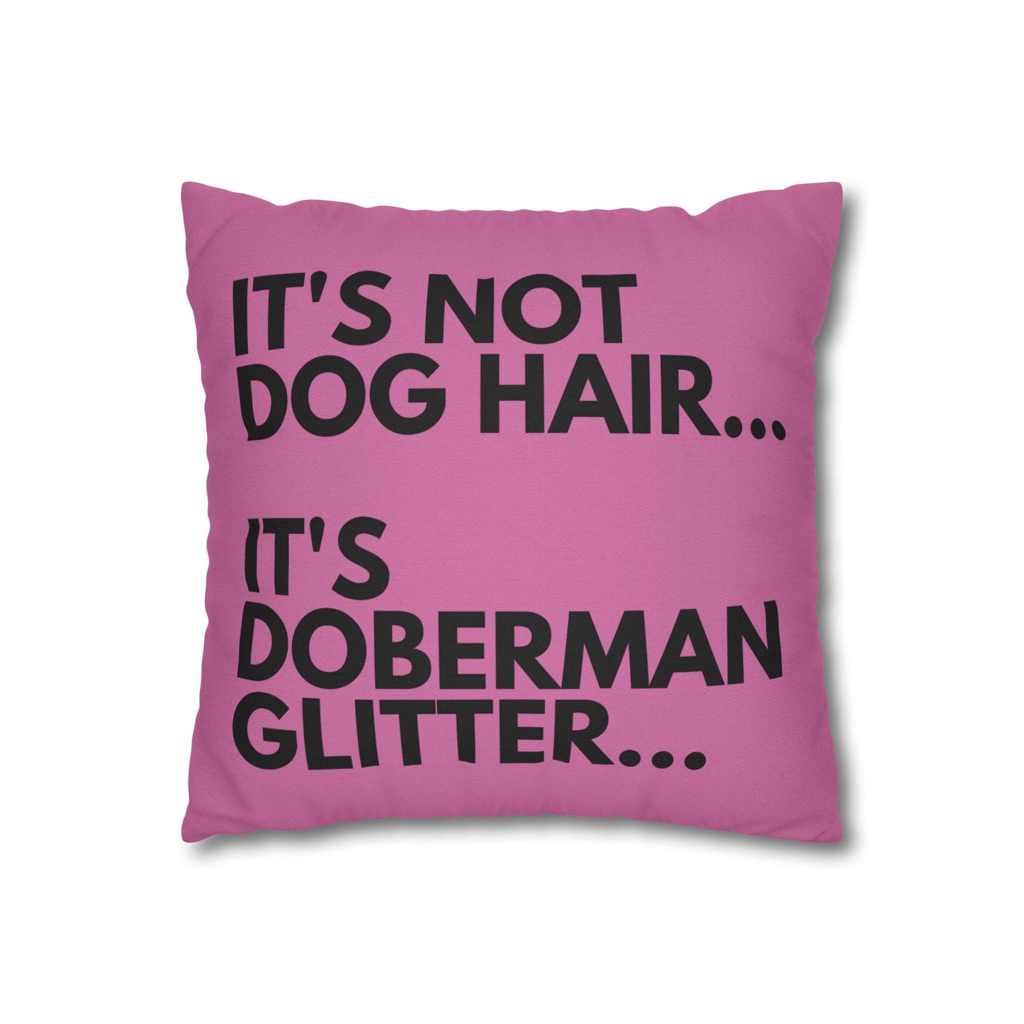 Glitter 2 Light Pink Square Pillowcase