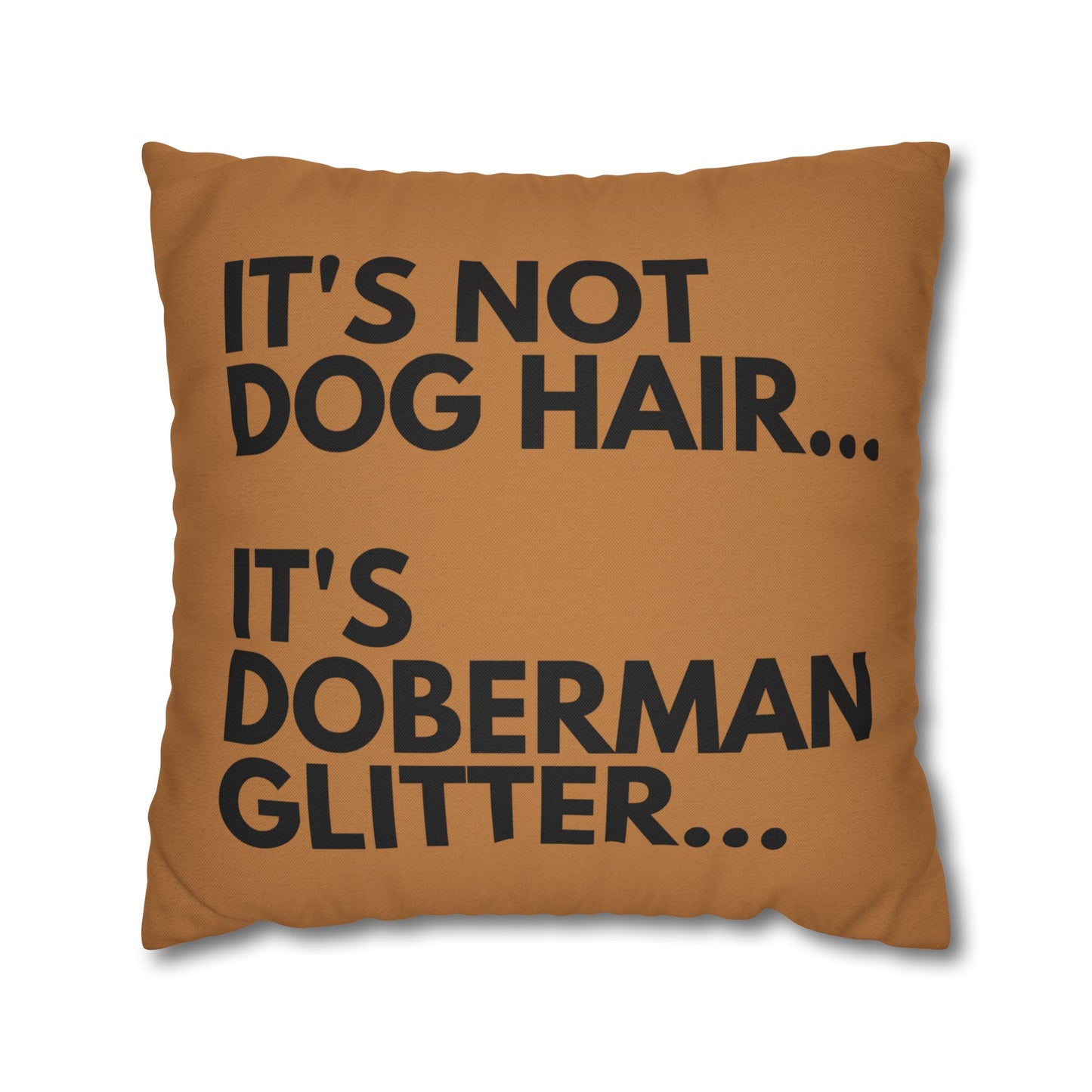 Glitter 2 Light Brown Square Pillowcase