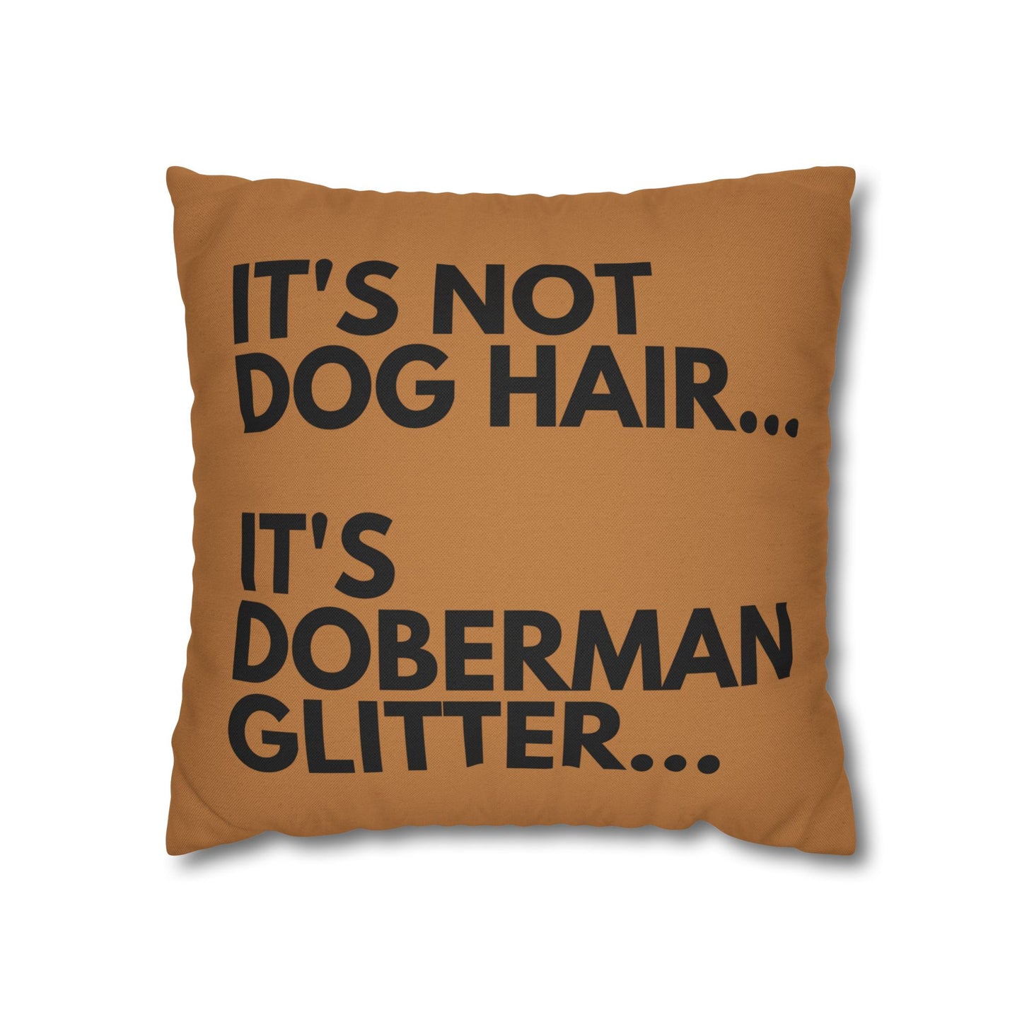 Glitter 2 Light Brown Square Pillowcase