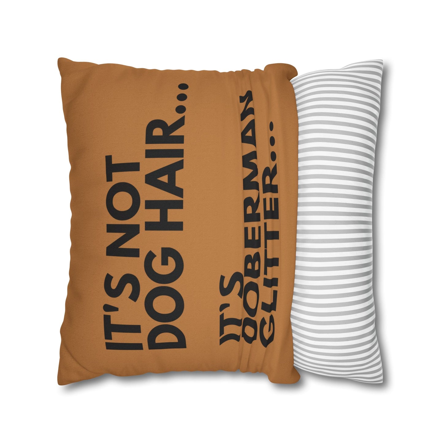 Glitter 2 Light Brown Square Pillowcase