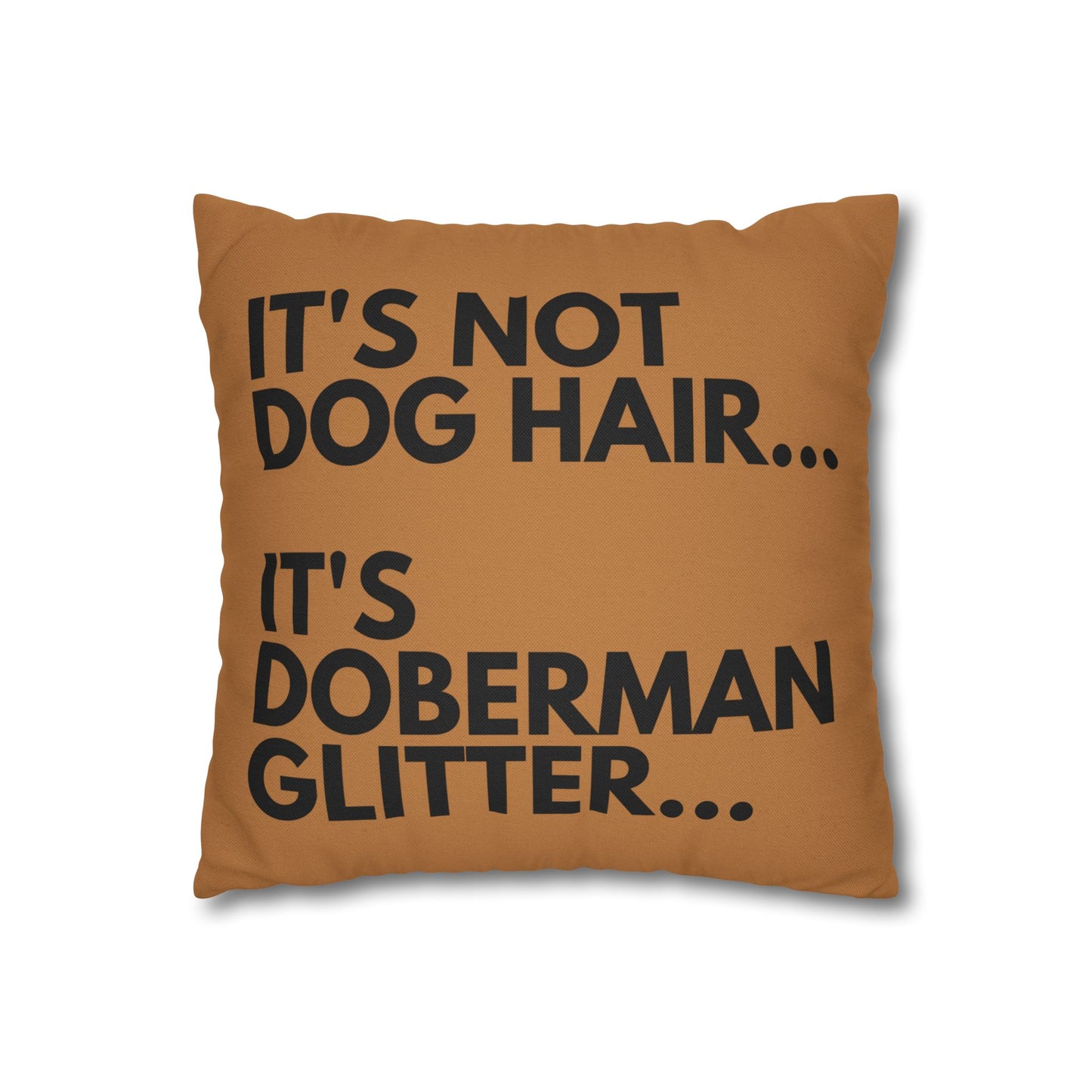 Glitter 2 Light Brown Square Pillowcase