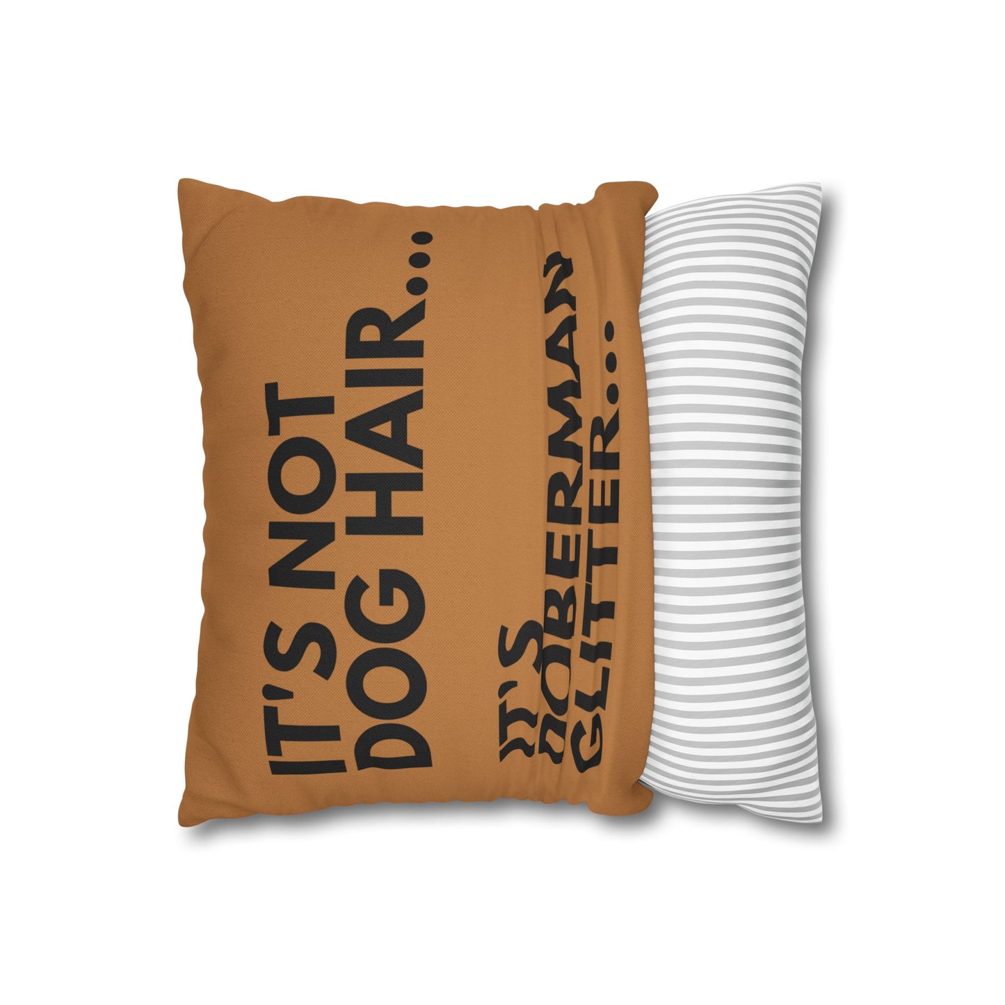 Glitter 2 Light Brown Square Pillowcase