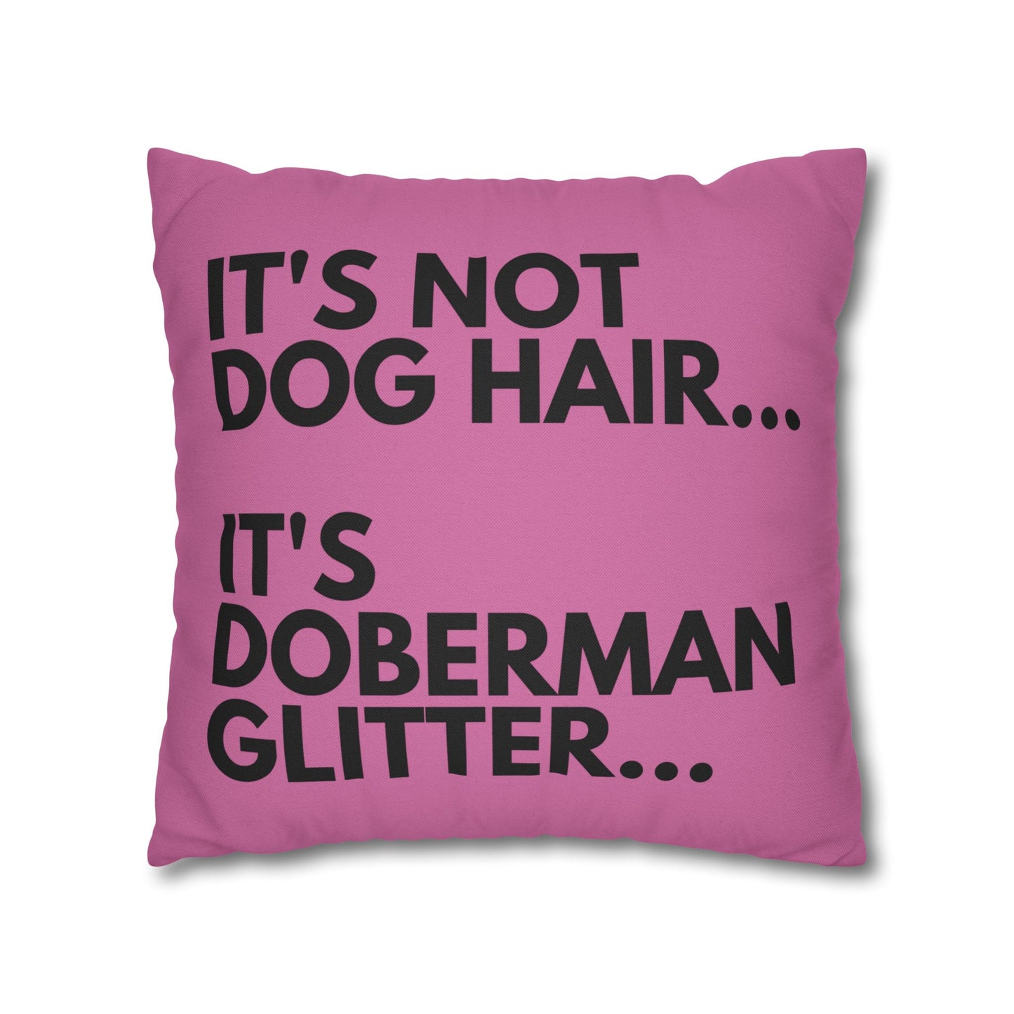 Glitter 2 Light Pink Square Pillowcase