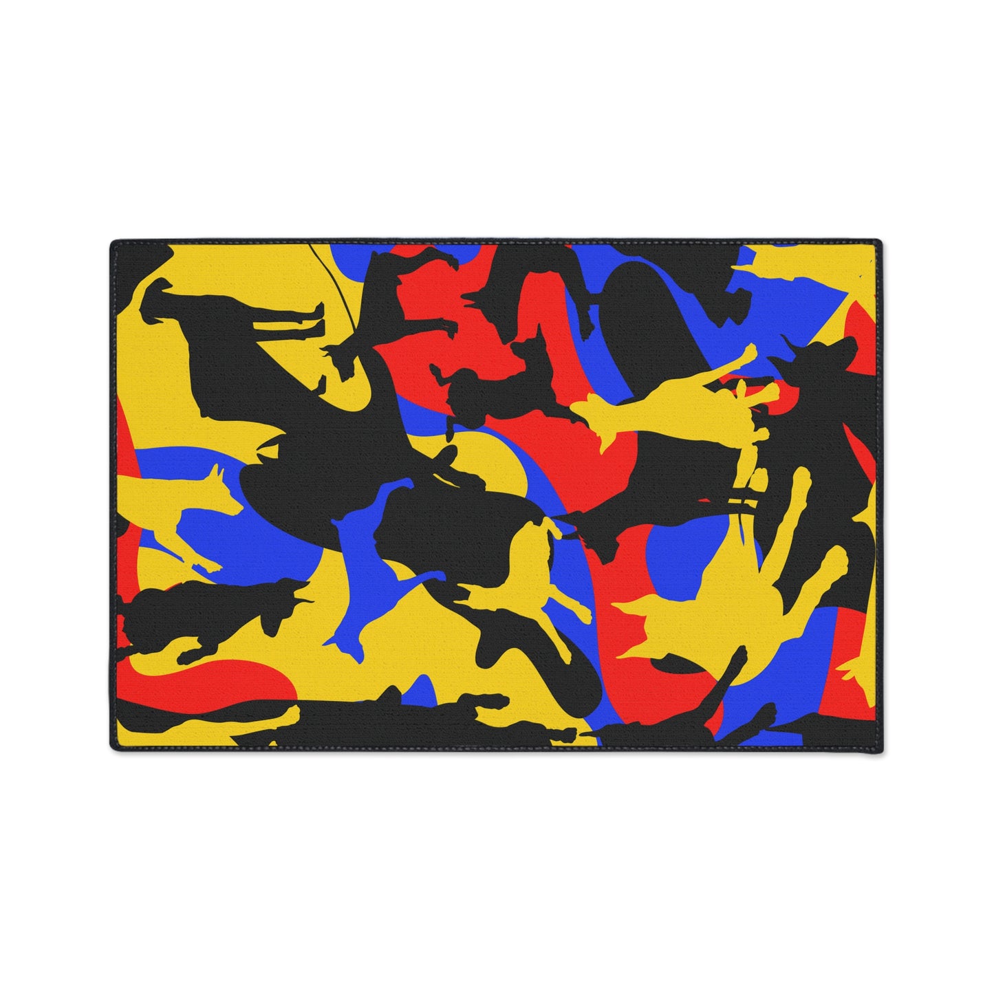 Doberman Yellow Camo Heavy Duty Place Floor Mat