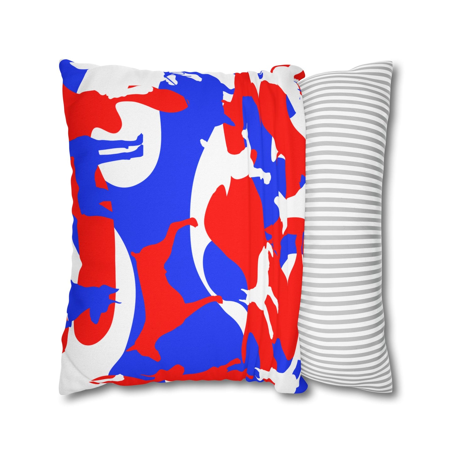 Doberman RWB Camo Pattern Spun Polyester Square Pillowcase