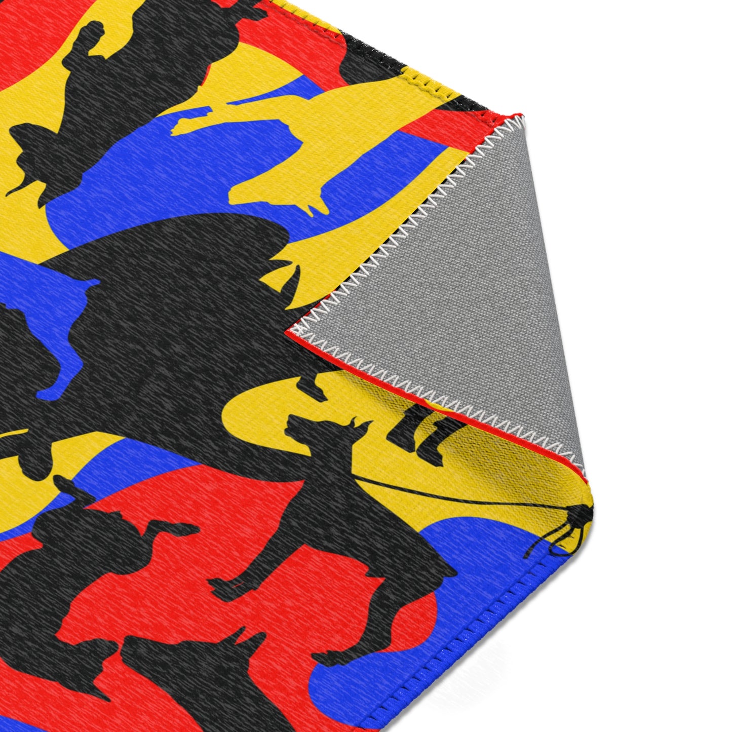 Doberman Yellow Camo Pattern Area Rugs