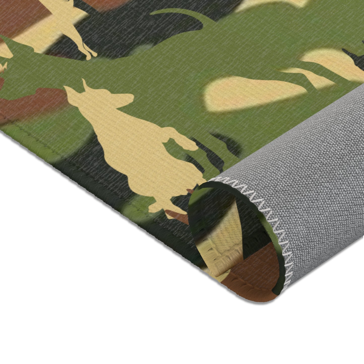 Dobie Brown Camo Pattern Area Rugs