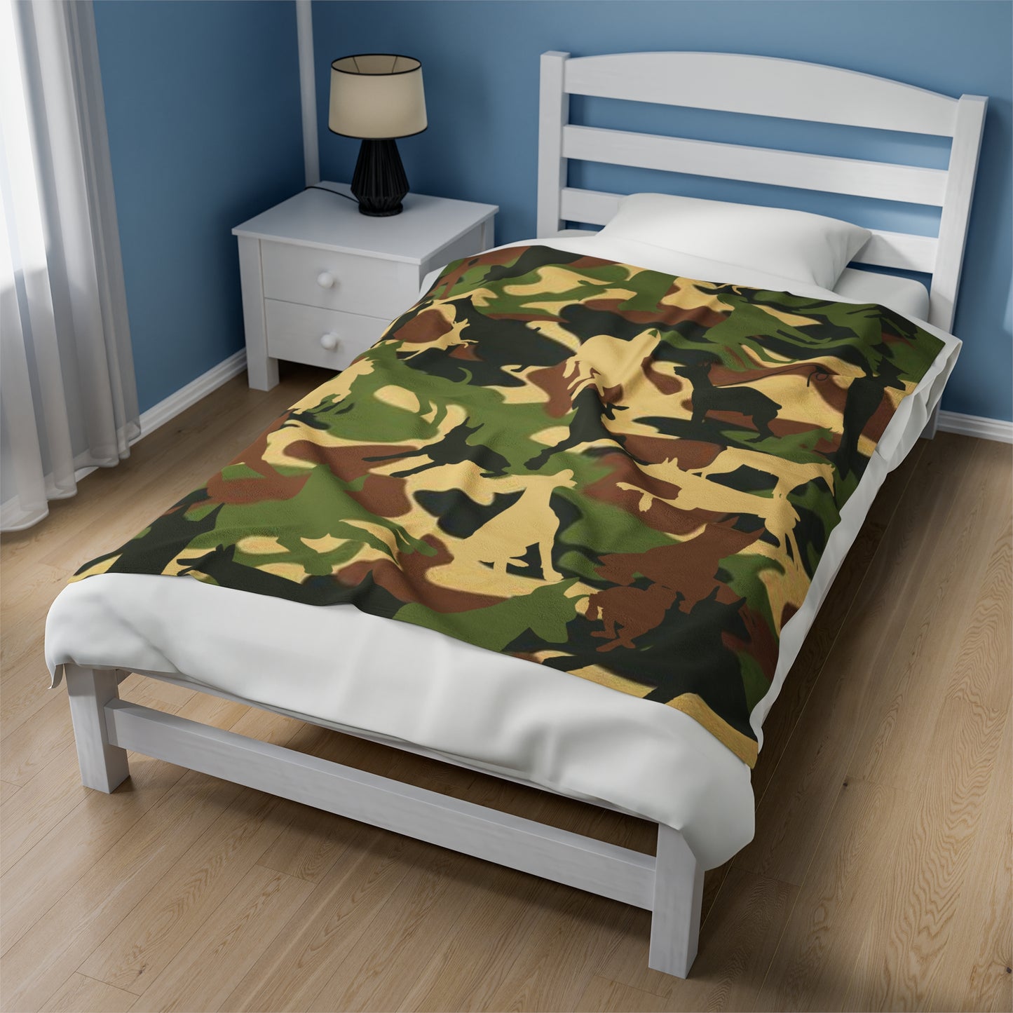 Dobie Brown Camo Velveteen Plush Blanket