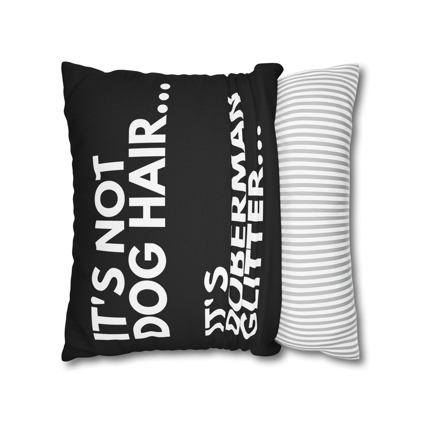 Glitter 3 Black Square Pillowcase