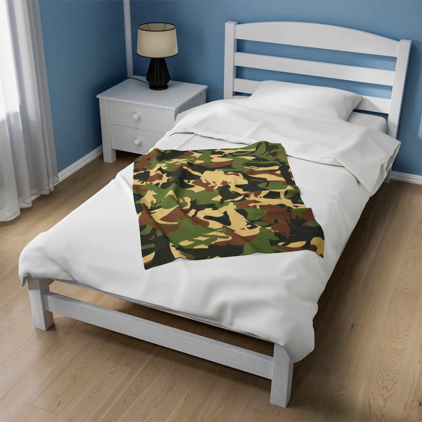 Dobie Brown Camo Velveteen Plush Blanket