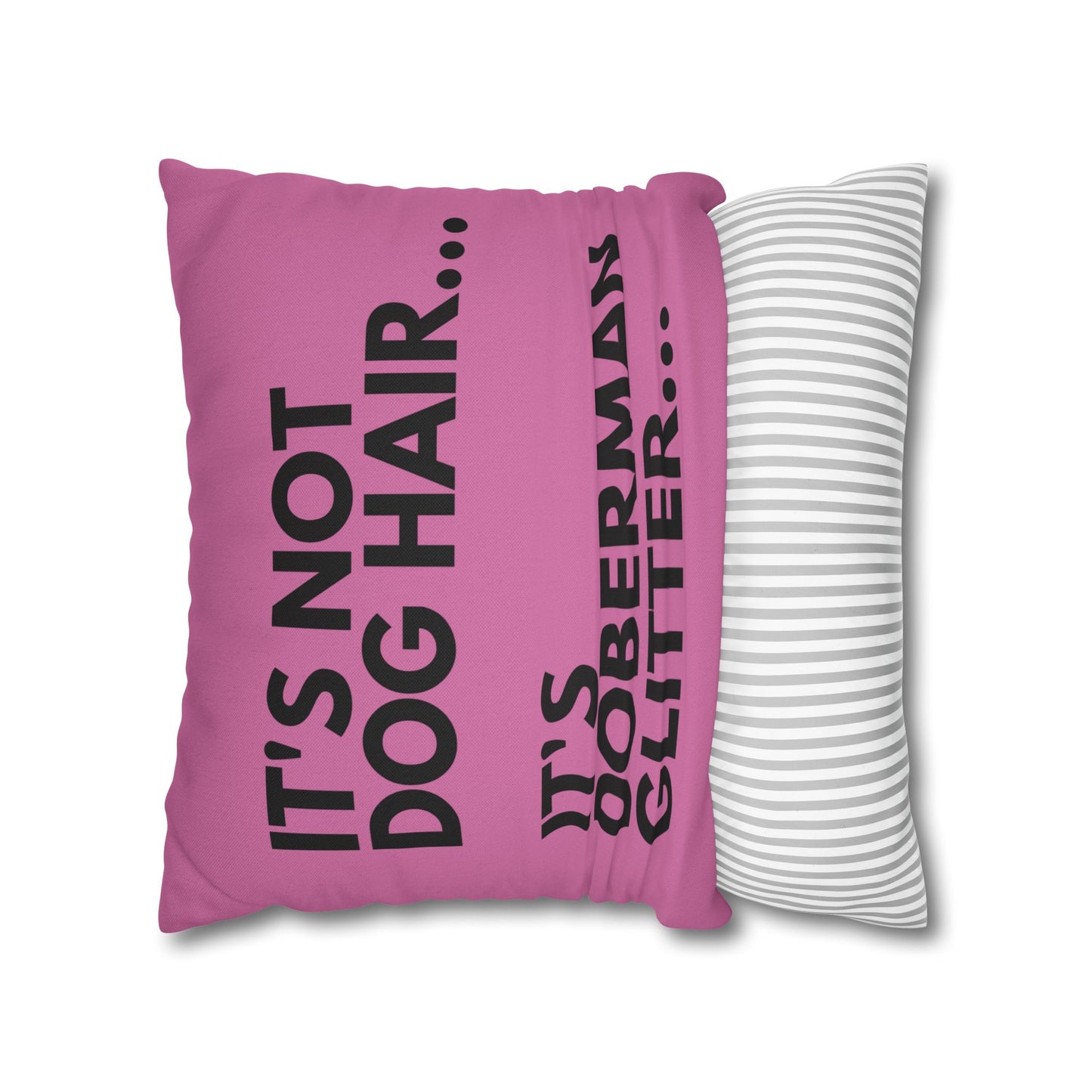 Glitter 2 Light Pink Square Pillowcase