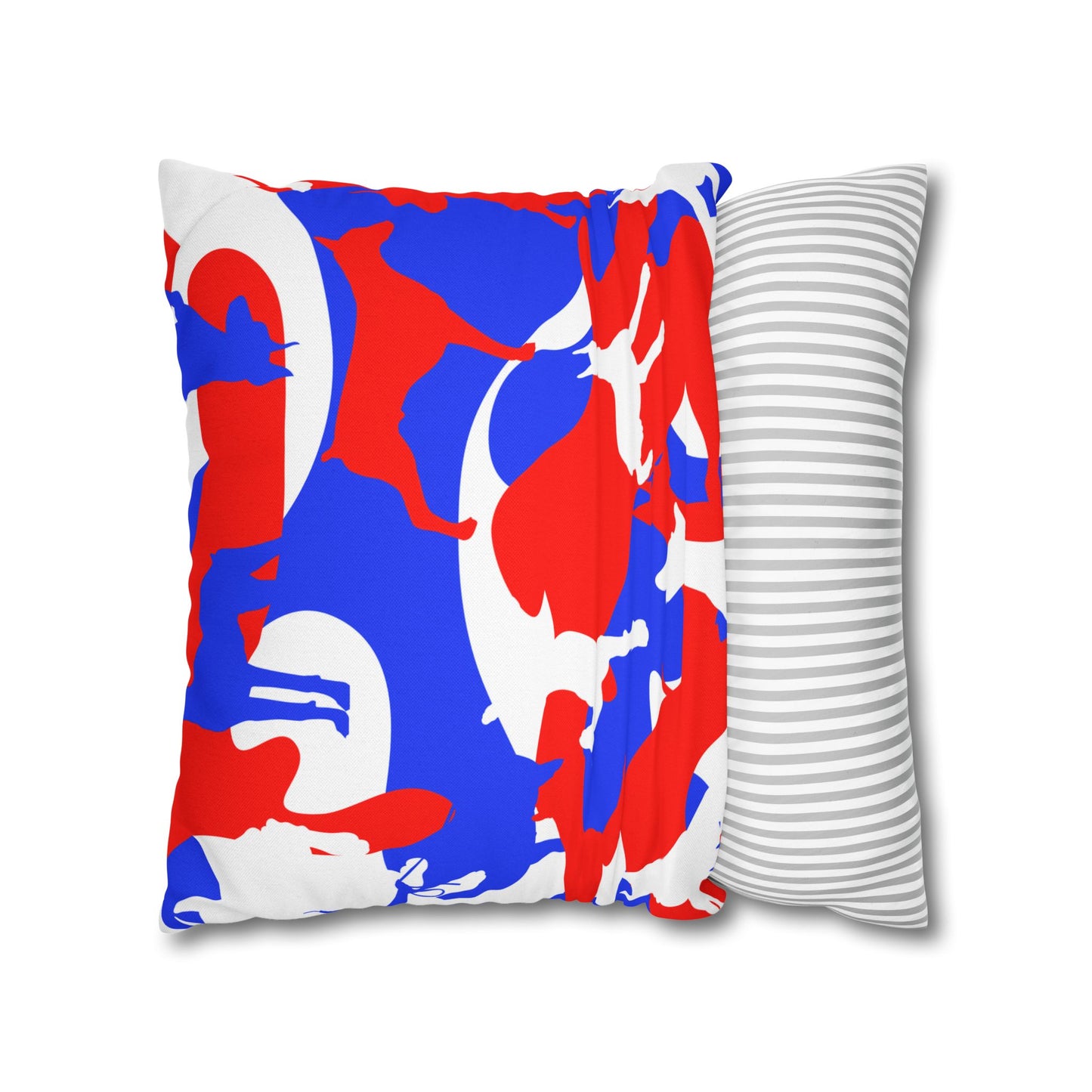 Doberman RWB Camo Pattern Spun Polyester Square Pillowcase