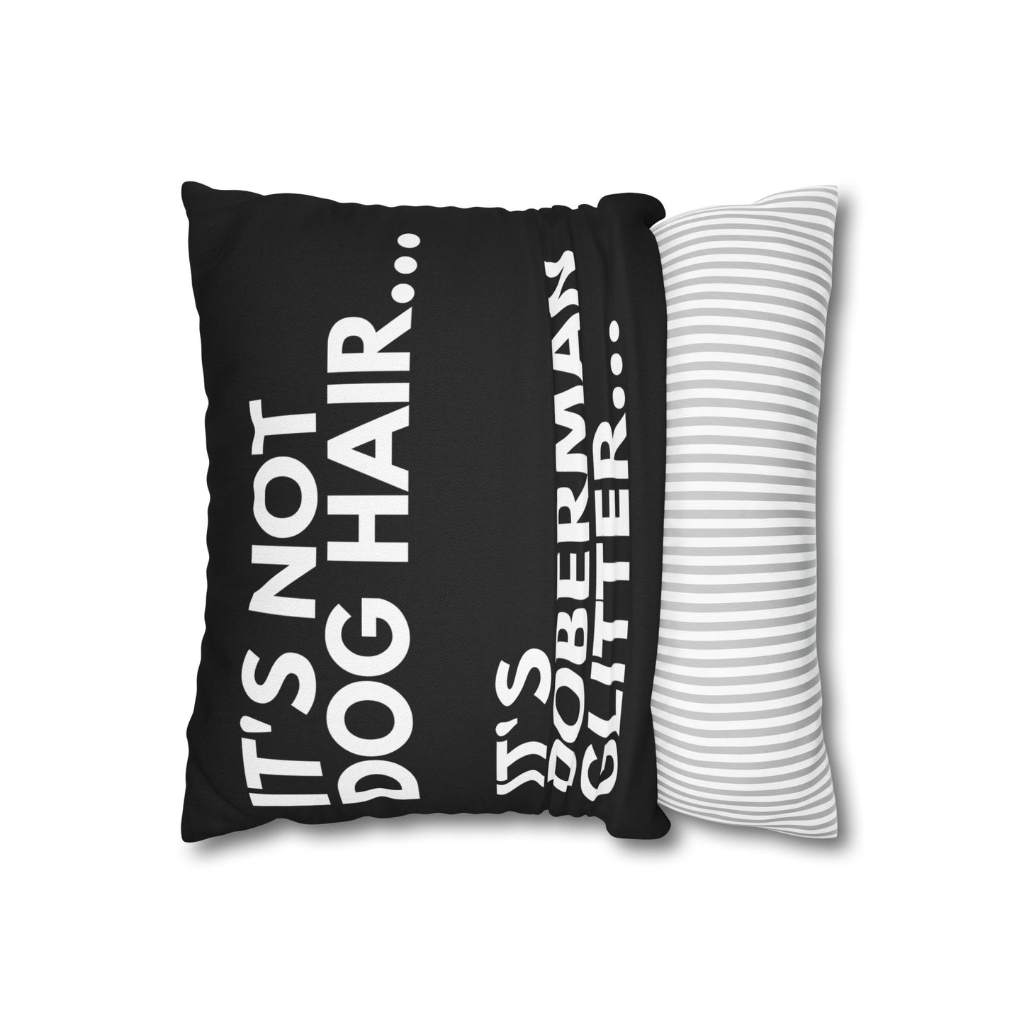 Glitter 3 Black Square Pillowcase