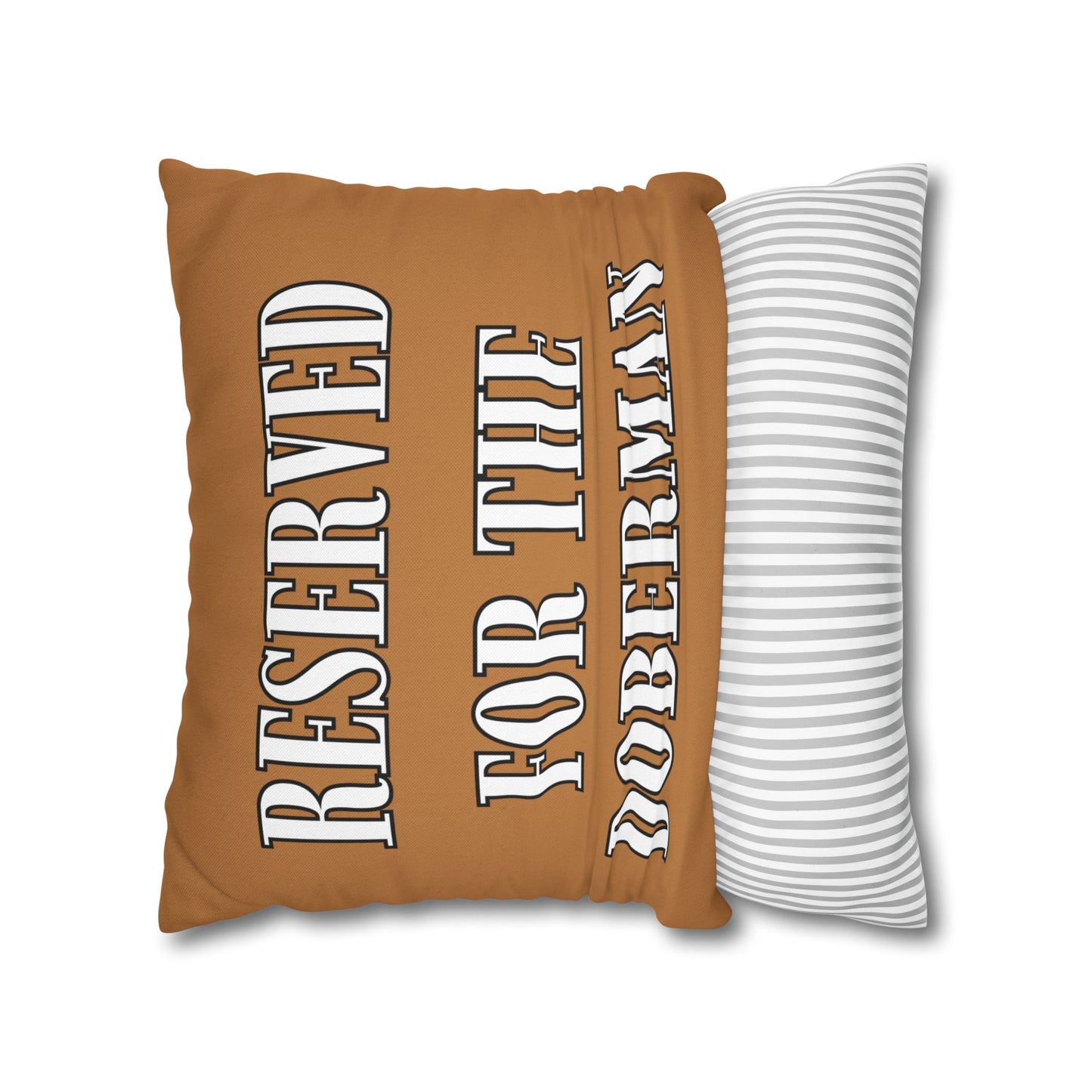 Reserved Light Brown Square Pillow Cover