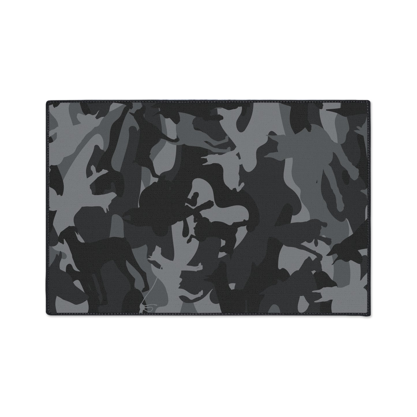 Doberman Gray Camo Heavy Duty Place Floor Mat