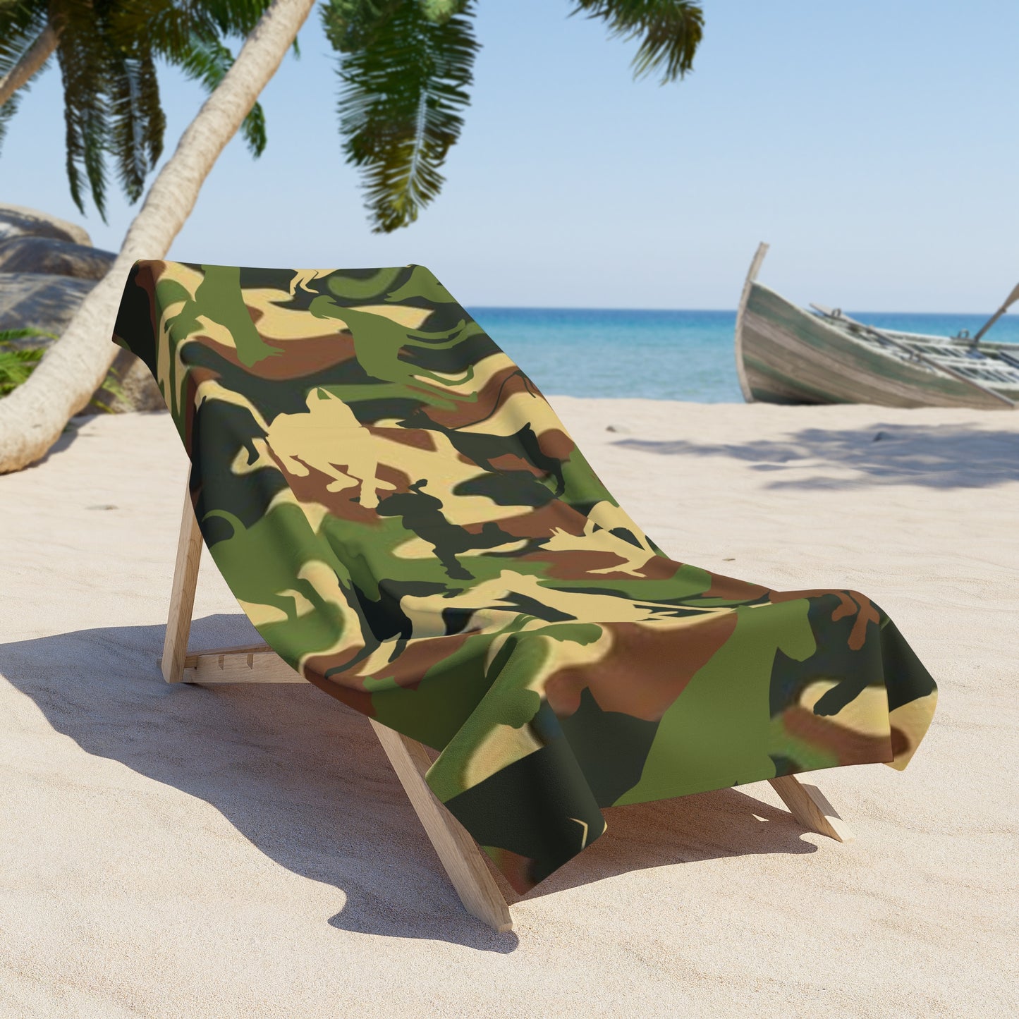 Dobie Brown Camo Beach Towel