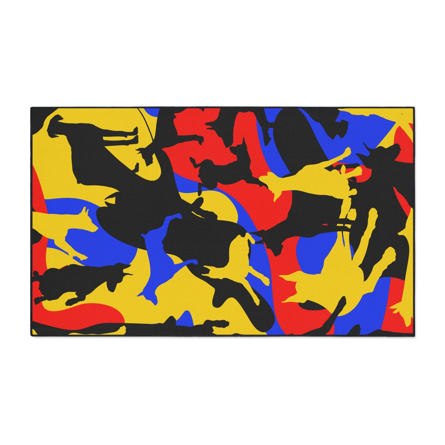 Doberman Yellow Camo Heavy Duty Place Floor Mat