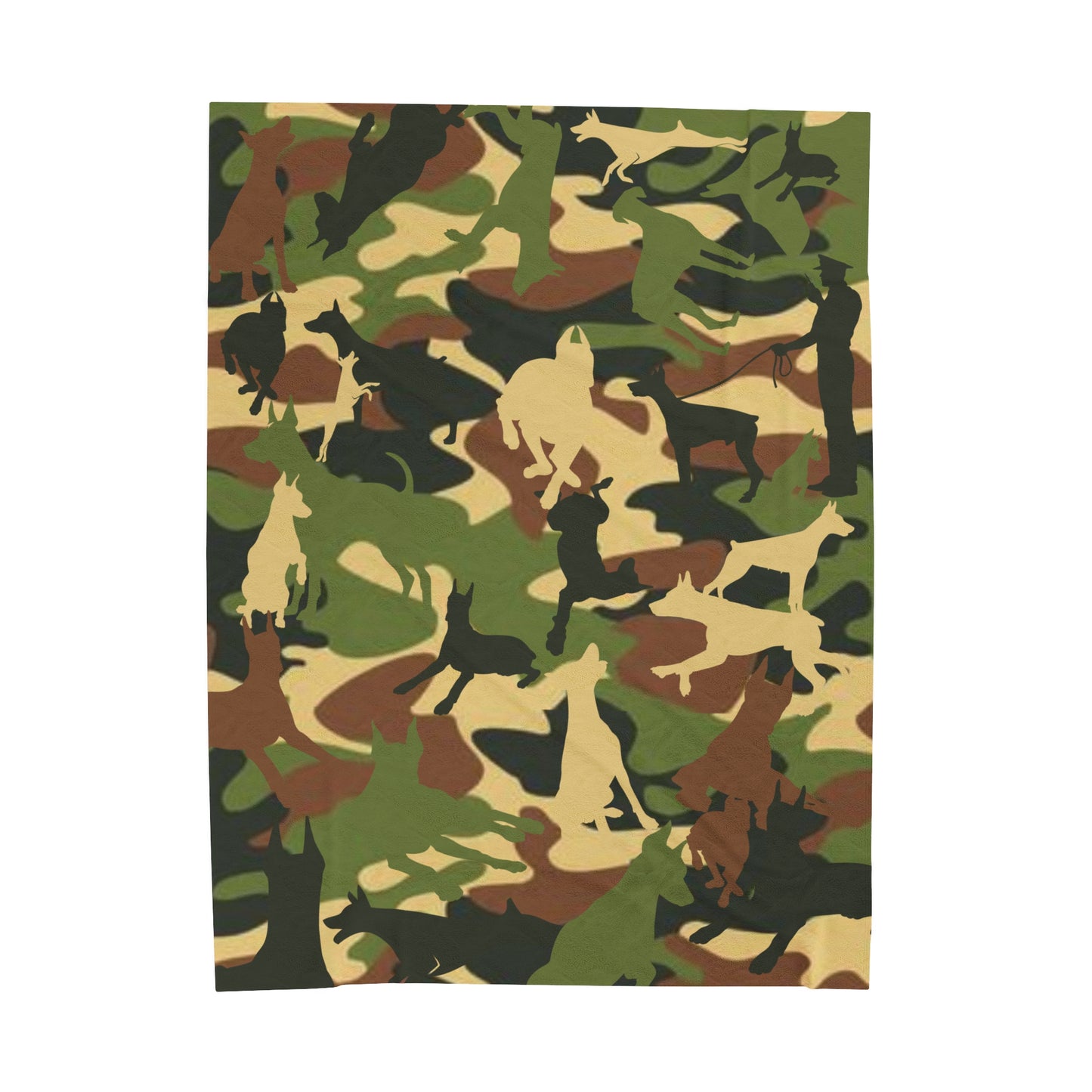 Dobie Brown Camo Velveteen Plush Blanket