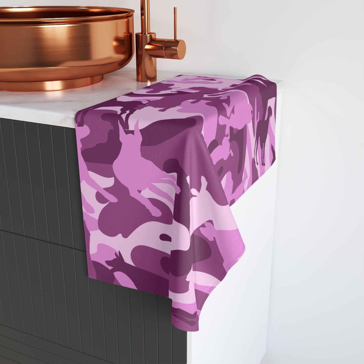 Doberman Pink Camo Pattern Snout Towel