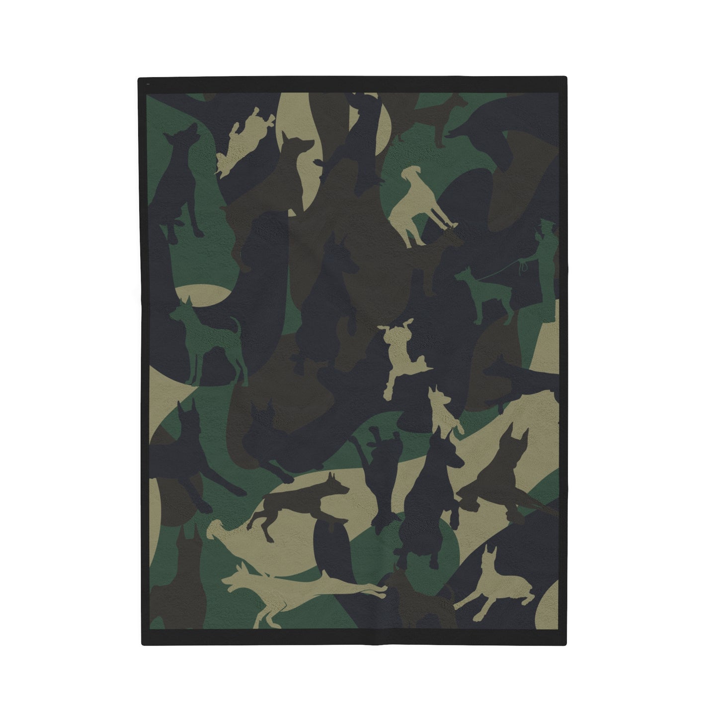 Dobie Camo Velveteen Plush Blanket