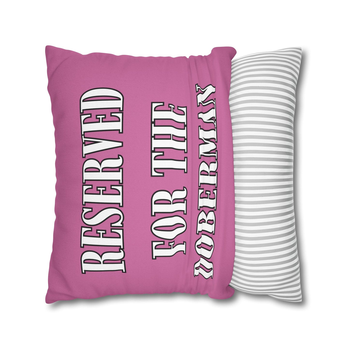 Reserved Pink Square Pillow Covers