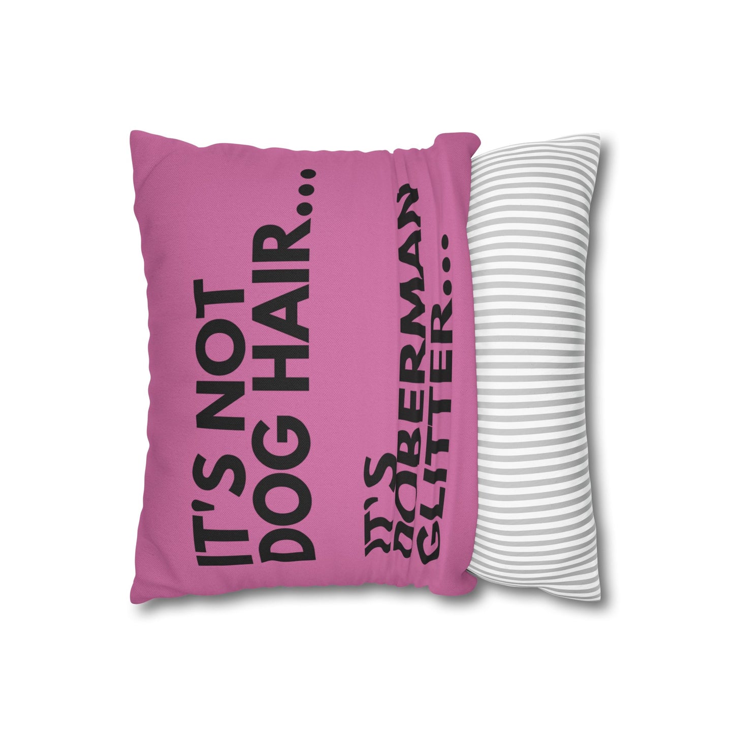 Glitter 2 Light Pink Square Pillowcase