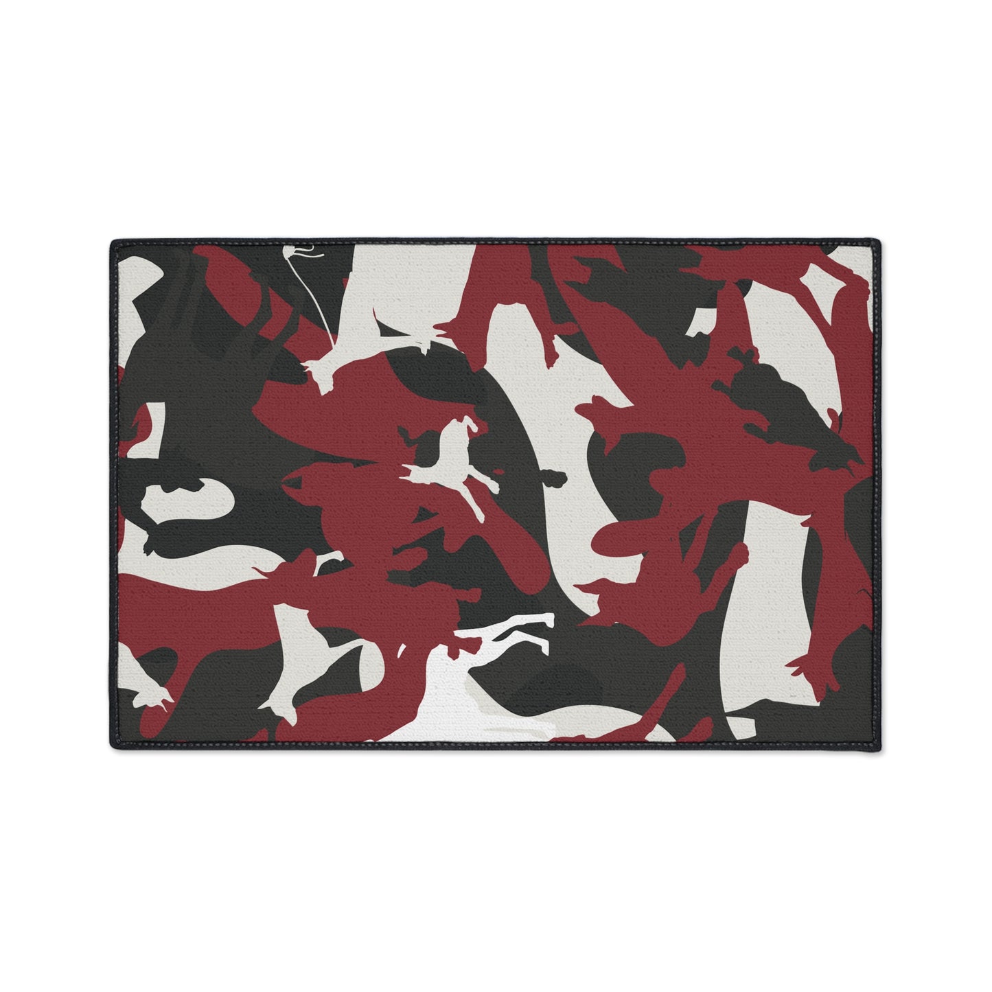 Doberman Red Camo Heavy Duty Place Floor Mat