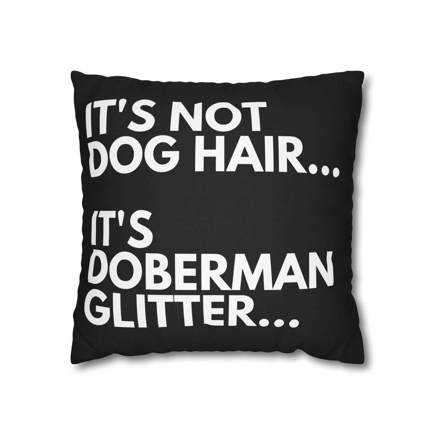 Glitter 3 Black Square Pillowcase