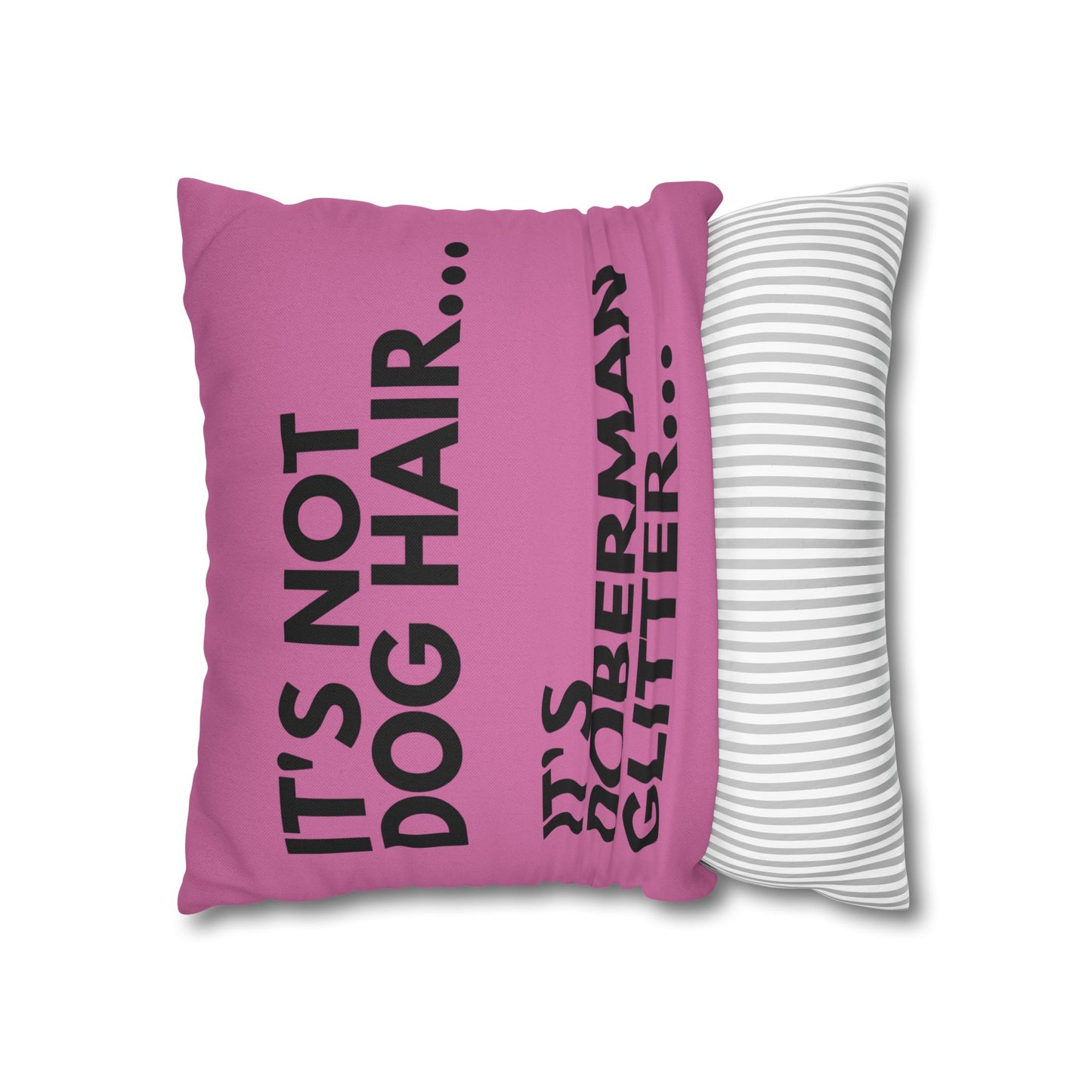 Glitter 2 Light Pink Square Pillowcase