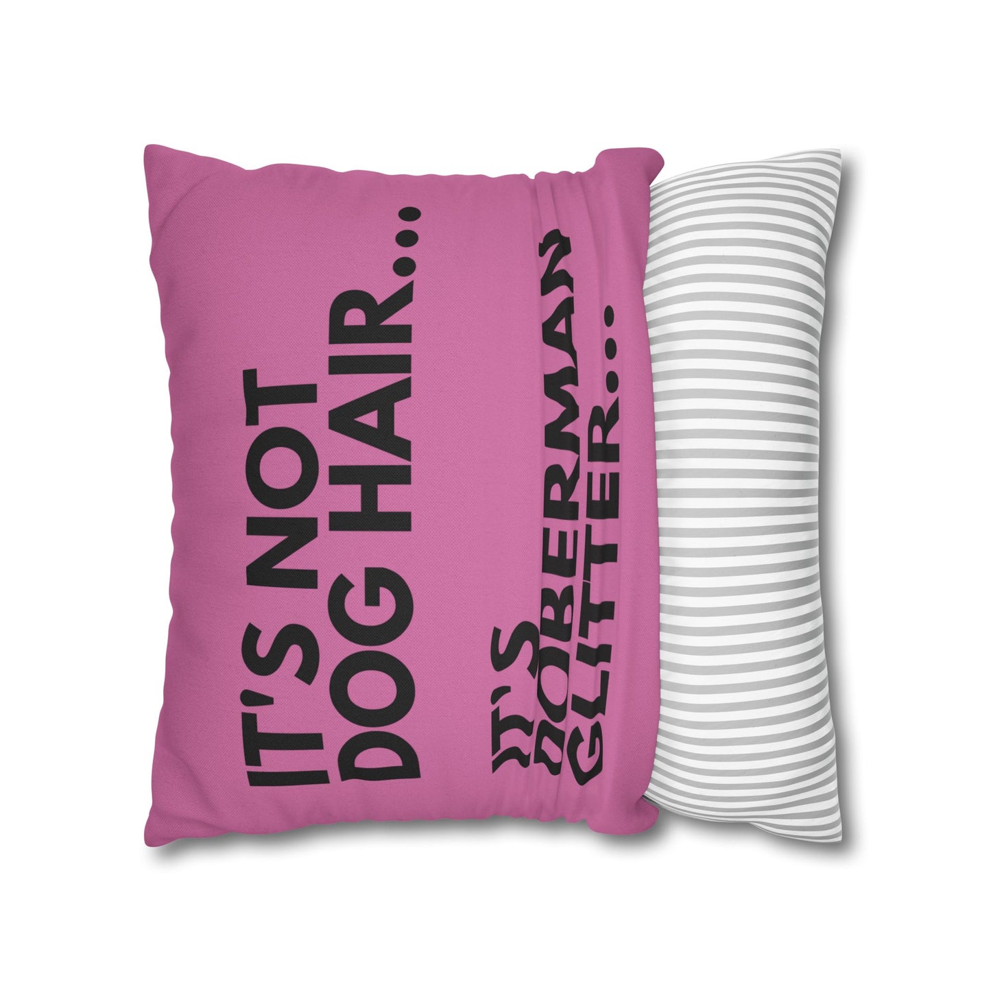 Glitter 2 Light Pink Square Pillowcase