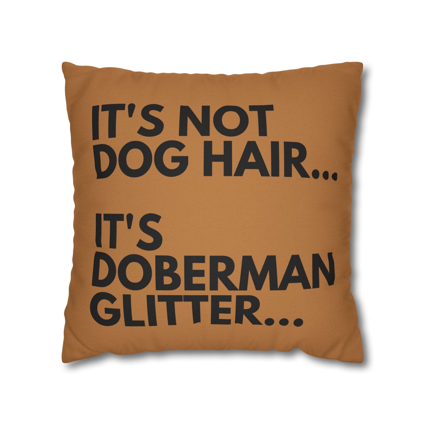 Glitter 2 Light Brown Square Pillowcase
