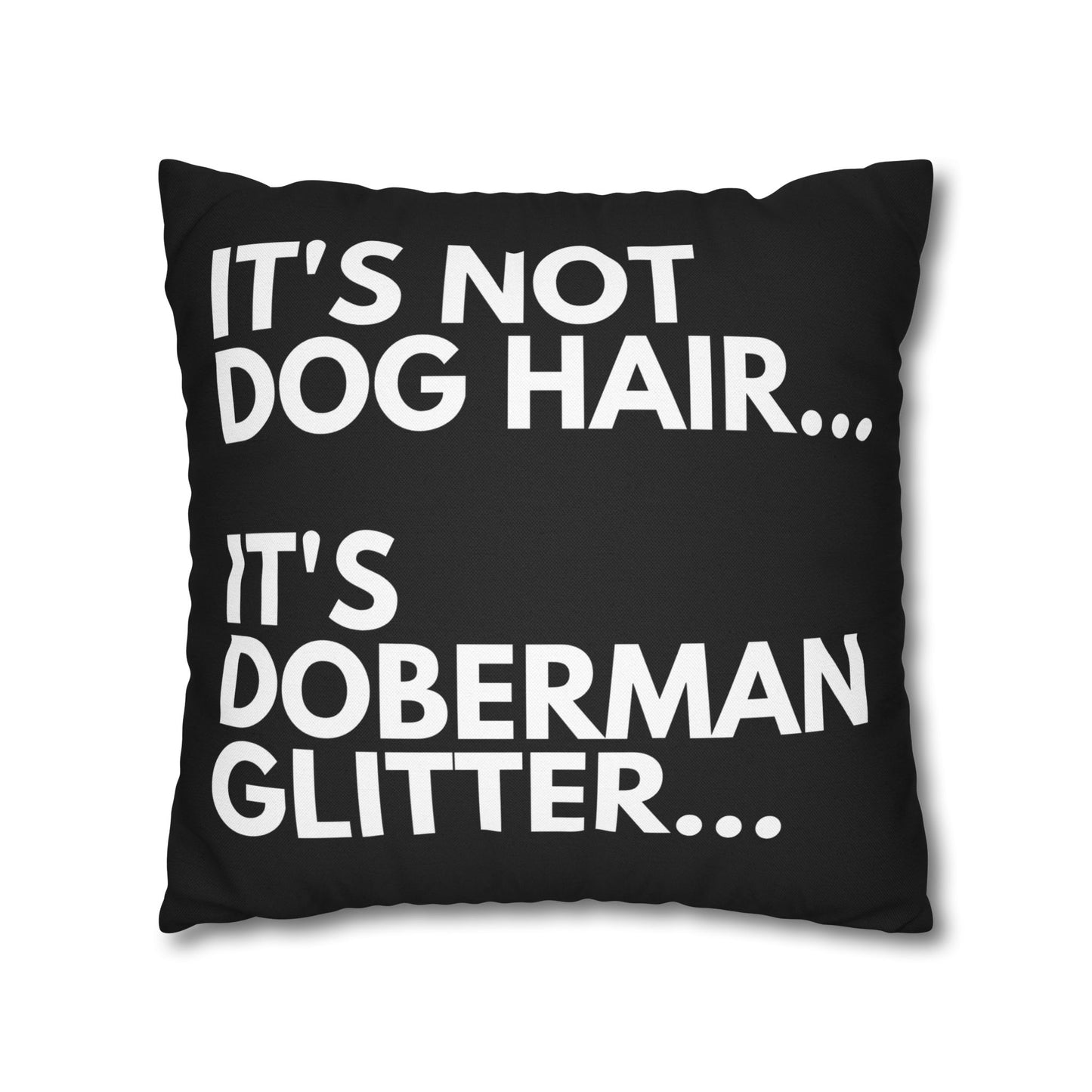 Glitter 3 Black Square Pillowcase