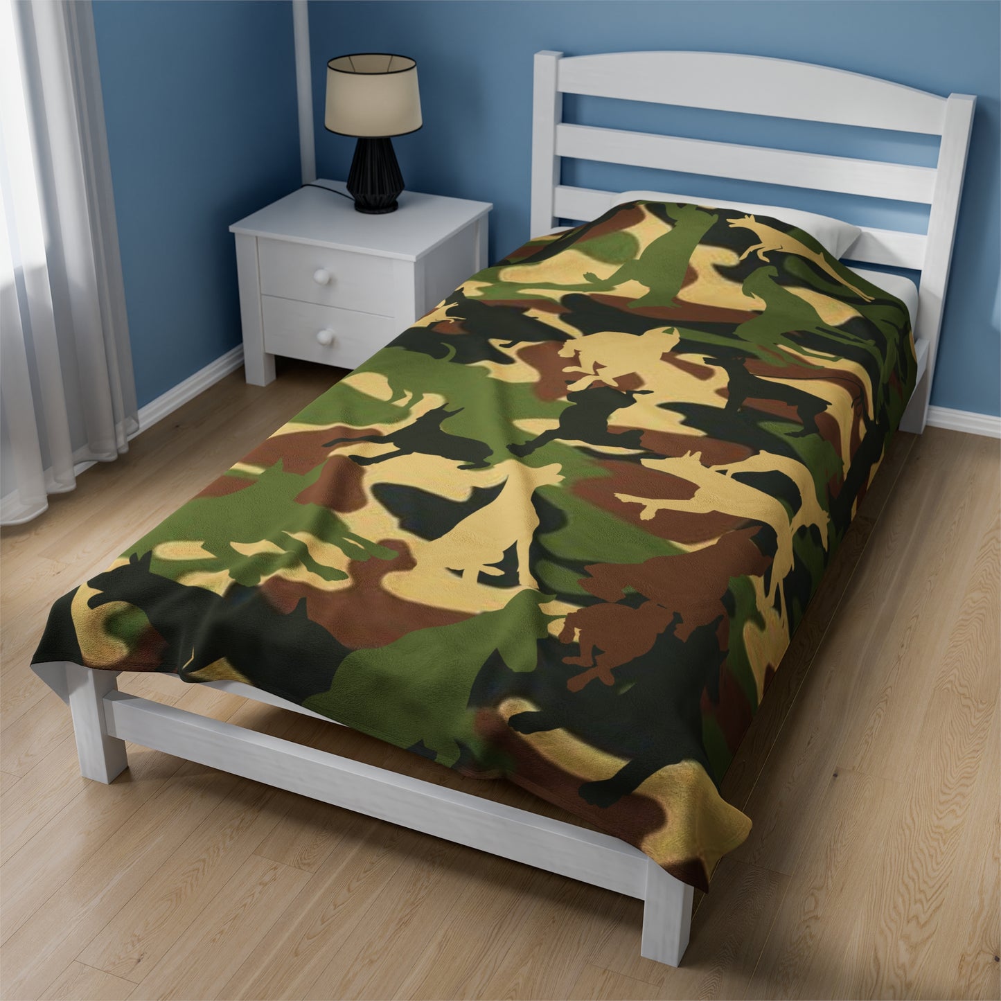 Dobie Brown Camo Velveteen Plush Blanket