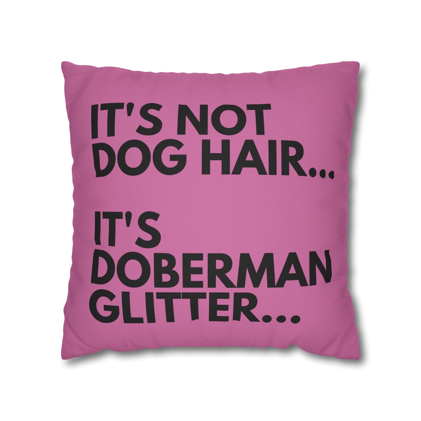 Glitter 2 Light Pink Square Pillowcase