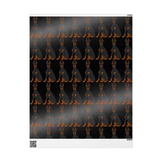 Black Sit USA 3 Doberman Wrapping Papers