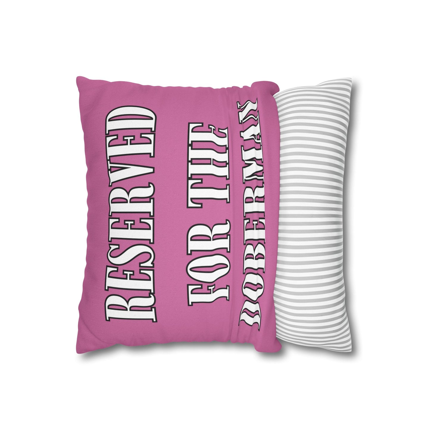 Reserved Pink Square Pillow Covers