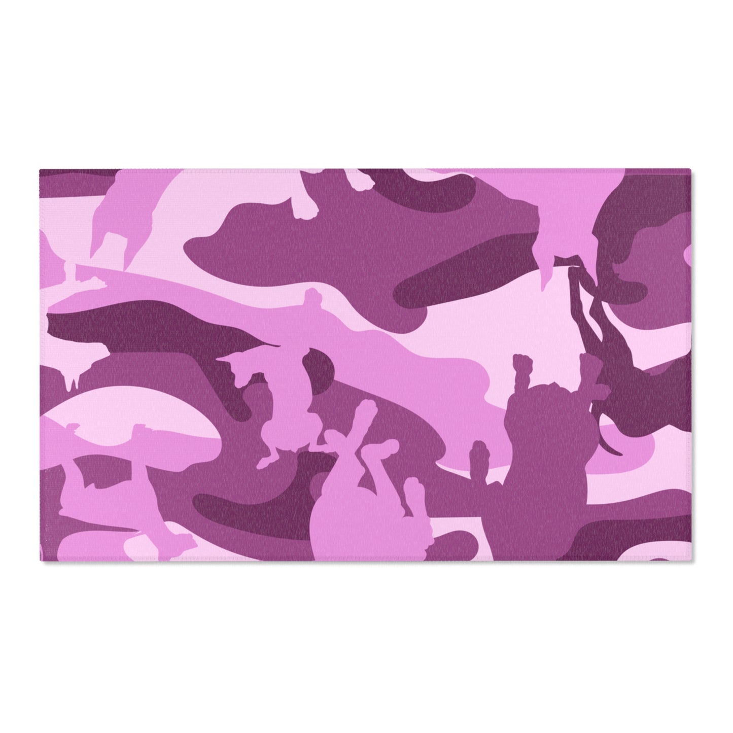 Doberman Pink Camo Pattern Area Rugs