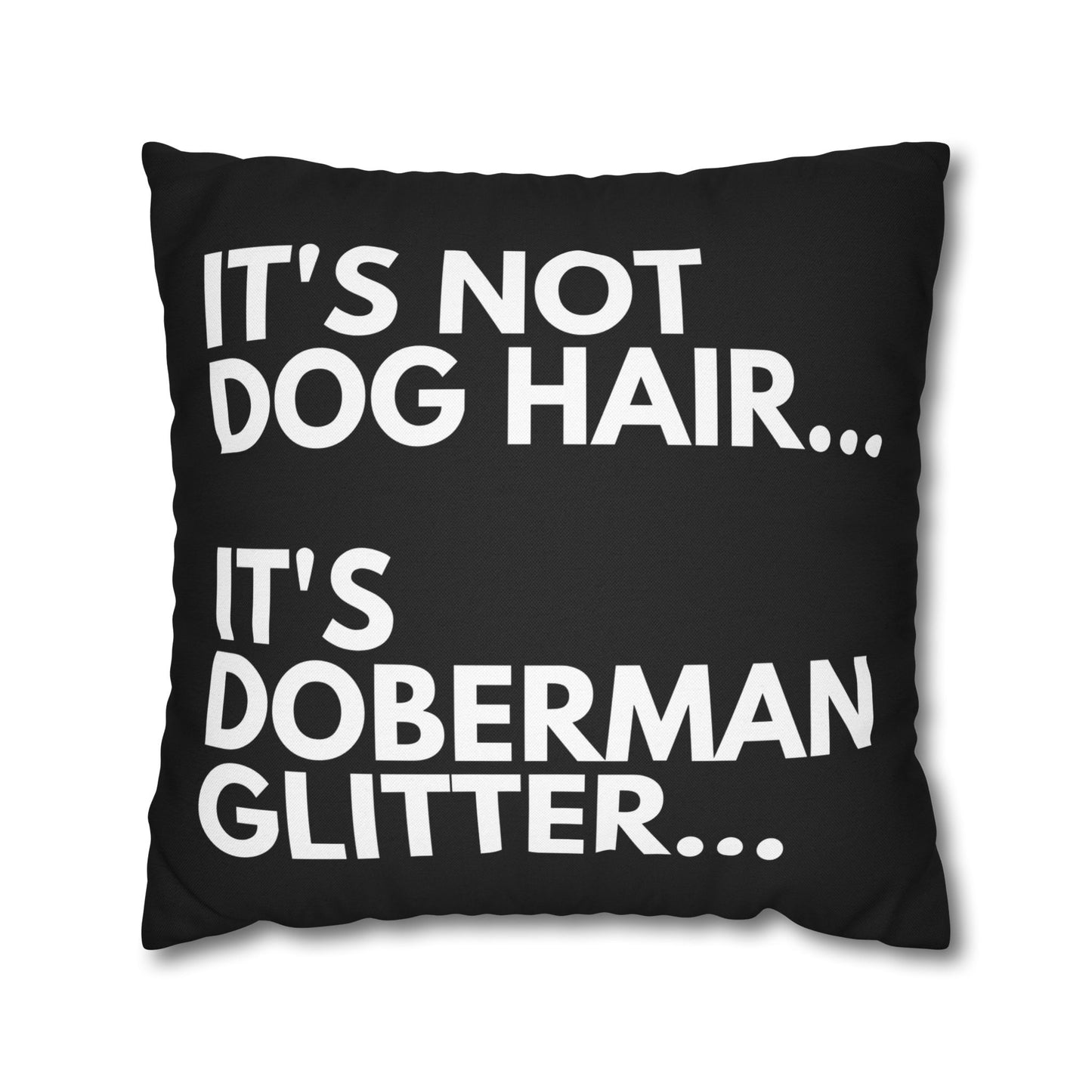 Glitter 3 Black Square Pillowcase