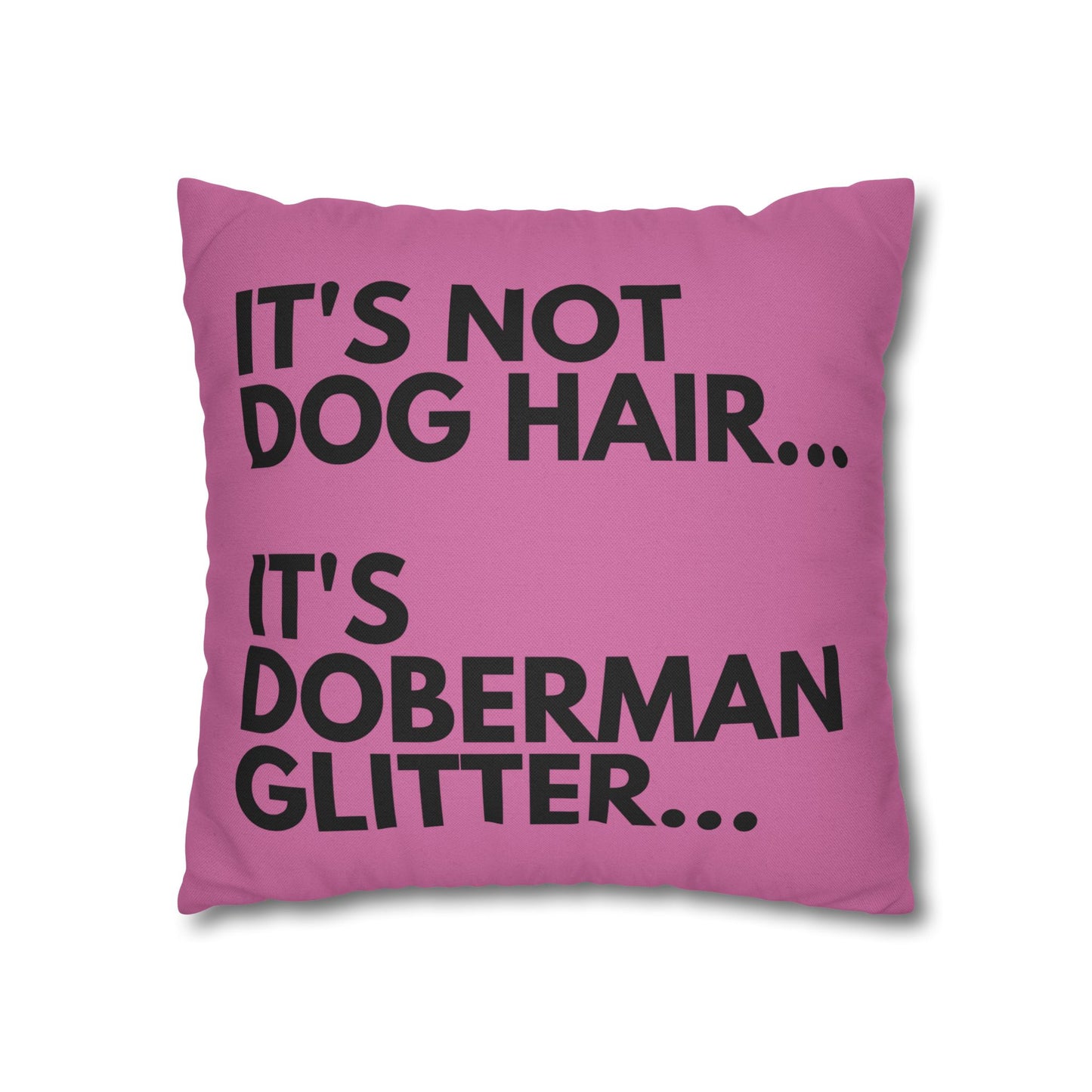 Glitter 2 Light Pink Square Pillowcase