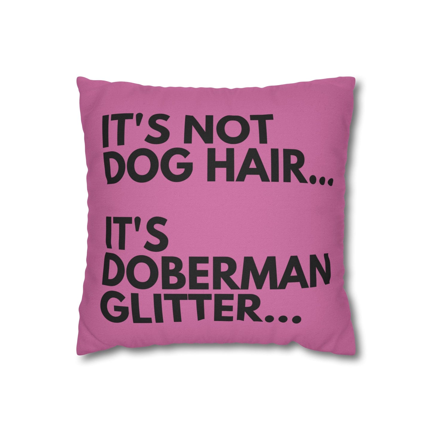 Glitter 2 Light Pink Square Pillowcase