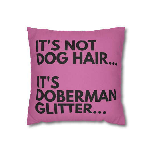Glitter 2 Light Pink Square Pillowcase