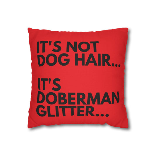 Glitter 6 Red Square Pillowcase