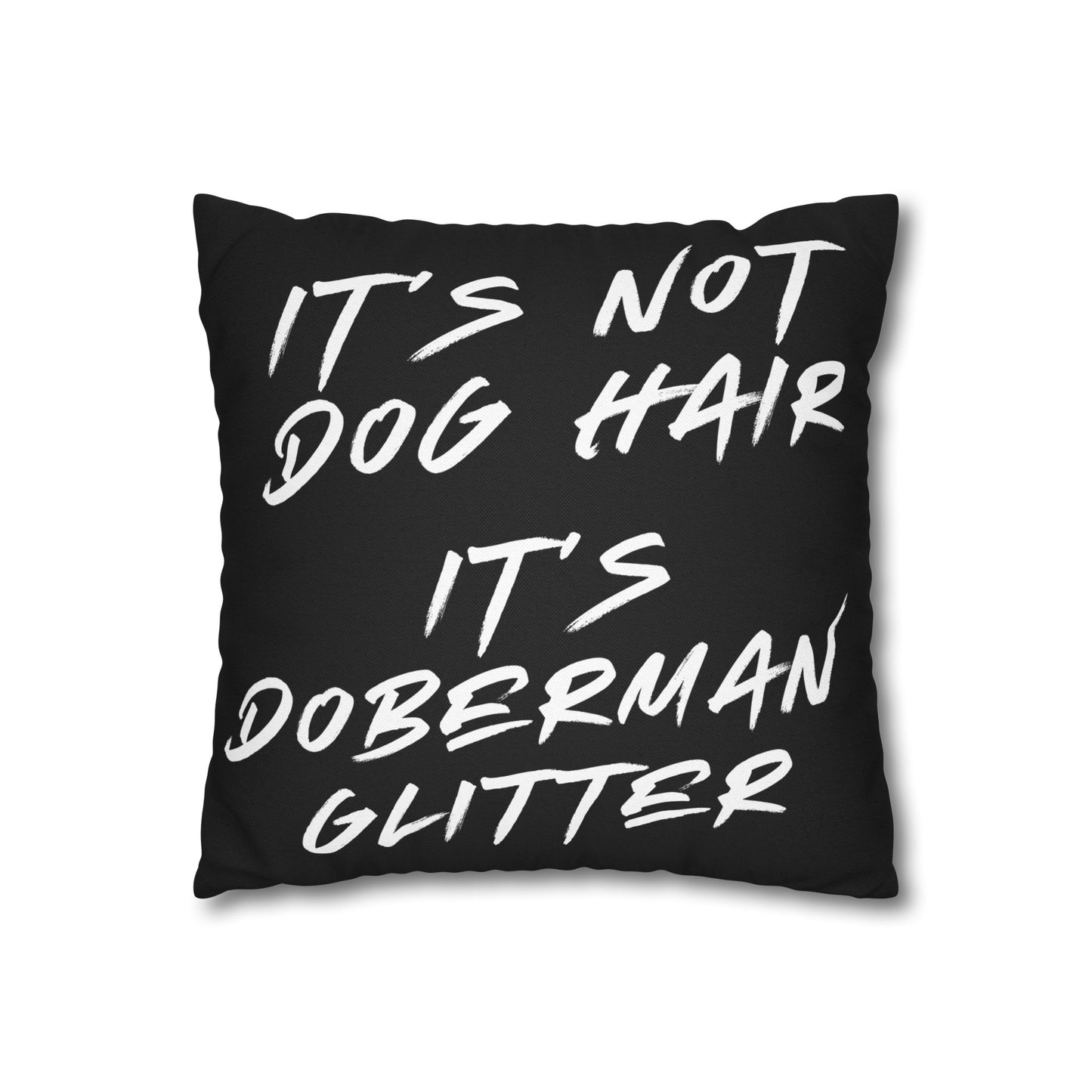 Glitter 1 Black Square Pillowcase