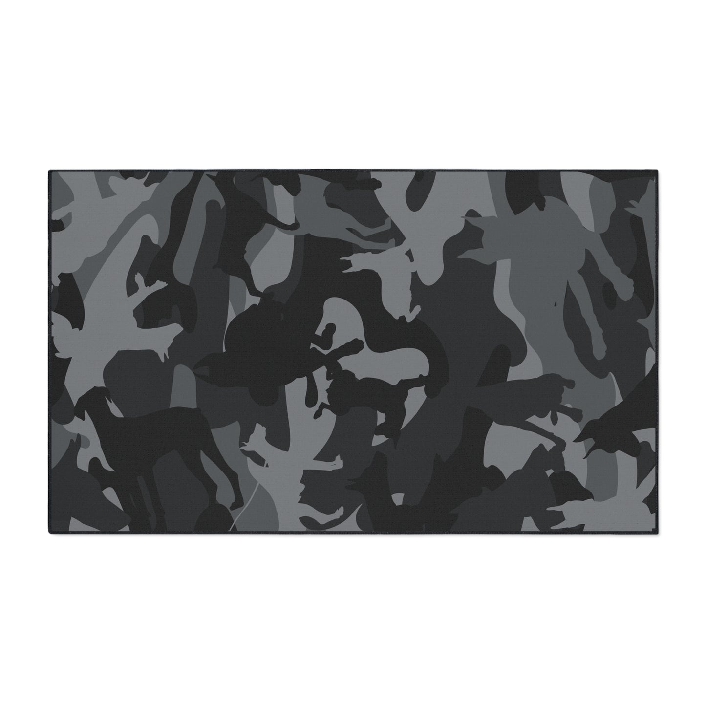 Doberman Gray Camo Heavy Duty Place Floor Mat