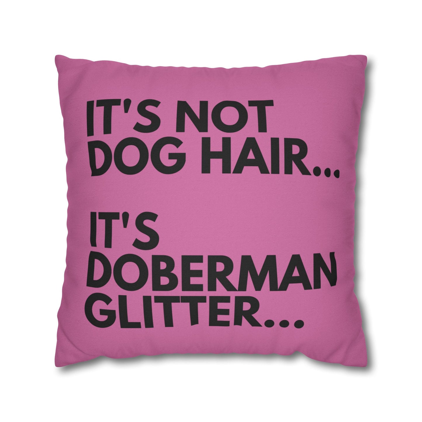 Glitter 2 Light Pink Square Pillowcase
